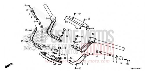 HANDLE PIPE/TOP BRIDGE GL1800DAL de 2020